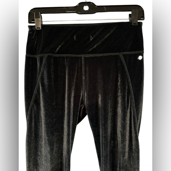 Calia Elegant Black Velvet Leggings - Picture 2 of 6